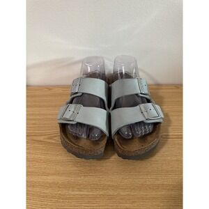 Birkenstock Arizona Soft Footbed Faded Aqua Nubuck Womens Size 7–7.5Narrow EU 38